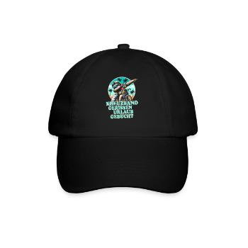 Kreuzbandriss - Baseballkappe - Schwarz/Schwarz - Vorne