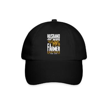 Lustiges Bauer Bauernhof Landwirt Geschenk - Baseballkappe - Schwarz/Schwarz - Vorne