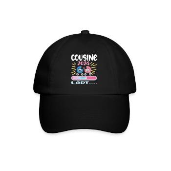 Cousine werden Cousine 2024 - Baseballkappe - Schwarz/Schwarz - Vorne
