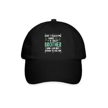 Ne me touche pas! J’ai un frère fou - Casquette classique - noir/noir - Devant