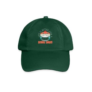 Snare Drum Musical Instrument Musician Drummer - Baseball Cap - bottle green - Front