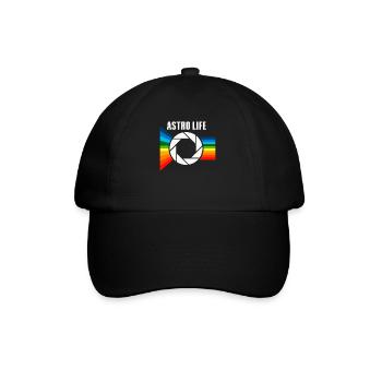 Space Photography Stargazing Telescope Astronomy - Baseball Cap - black/black - Front