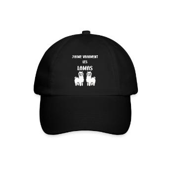 Humour mignon petit lama - Casquette classique - noir/noir - Devant