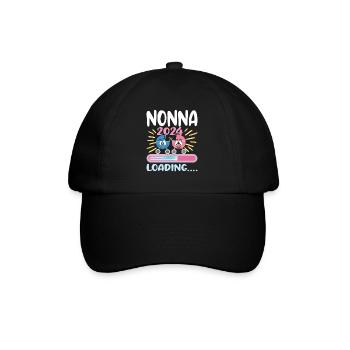 Nonna 2024 Loading Oma 2024 - Baseballkappe - Schwarz/Schwarz - Vorne