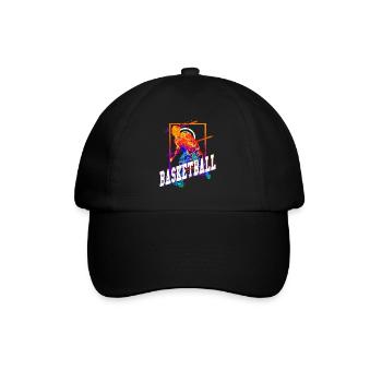 basket-ball basketteur joueur de basket-ball Vintage coloré - Casquette classique - noir/noir - Devant