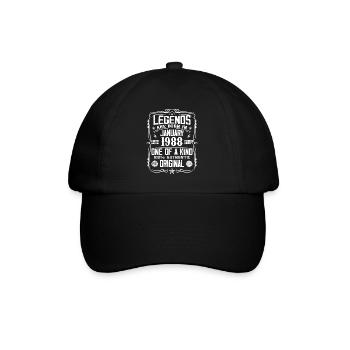 Cadeau D'anniversaire Nées En Janvier 1988 - Casquette classique - noir/noir - Devant