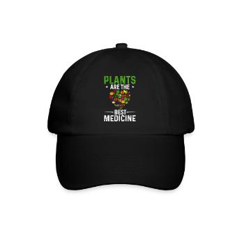 Plants are the best medicine - Baseball Cap - black/black - Front
