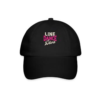 Line Dance Diva Western Country Tanzen Frauen - Baseballkappe - Schwarz/Schwarz - Vorne