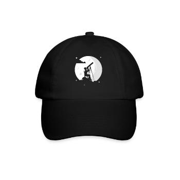 Space Photography Stargazing Telescope Astronomy - Baseball Cap - black/black - Front