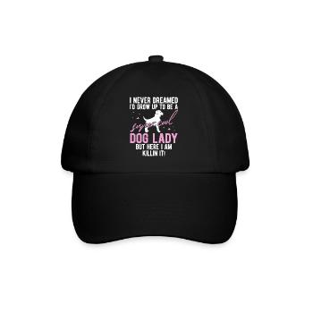 Hundemama Hund Geschenk Hundehalter Spruch - Baseballkappe - Schwarz/Schwarz - Vorne