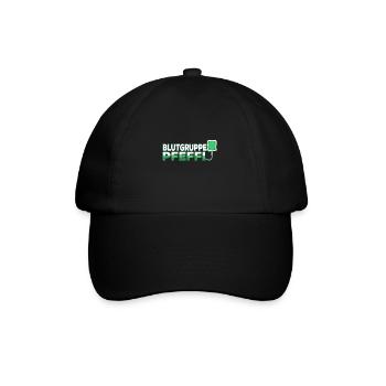 Blutgruppe Pfeffi - Baseballkappe - Schwarz/Schwarz - Vorne