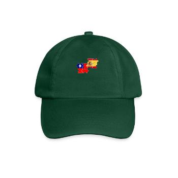 Taiwan Spain Flag Spanish Taiwanese - Baseball Cap - bottle green - Front