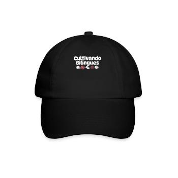 Cultivando Bilingües Spanish Teacher Apparel - Baseball Cap - black/black - Front