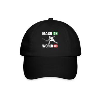 Fechten Kampfsport Schwertkämpfer - Baseballkappe - Schwarz/Schwarz - Vorne