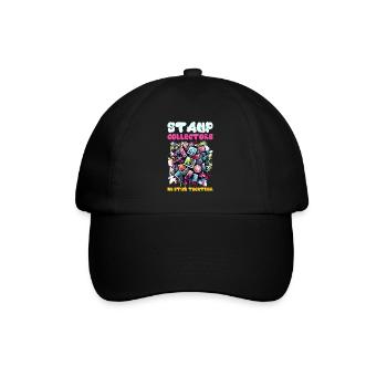 Philately Philatelist Stamp Collecting - Baseball Cap - black/black - Front