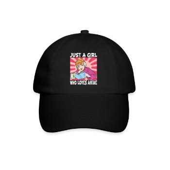 Just a Girl Who Loves Anime Funny Anime Lovers - Baseball Cap - black/black - Front