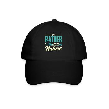 Funny Hiking Gift - Baseball Cap - black/black - Front