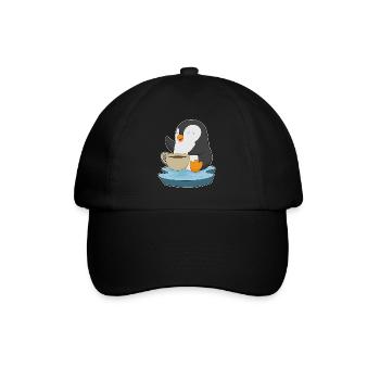 Tasse à café pingouin - Casquette classique - noir/noir - Devant