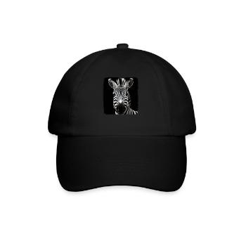 Zebras realistic Zebra - Baseball Cap - black/black - Front
