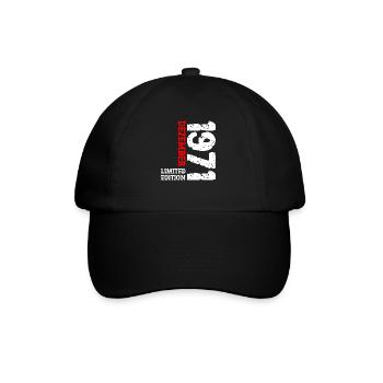 1971 December Limited Edition 52nd Birthday Decoration - Baseball Cap - black/black - Front