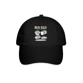 Brotbäcker Bread Dealer Backstube Backfans Brot - Baseballkappe - Schwarz/Schwarz - Vorne