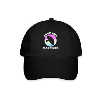 Save the manatees Aquatic animals Manatees - Baseball Cap - black/black - Front