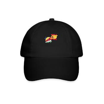 Seychelles Espagne Drapeau Espagnols Seychelles - Casquette classique - noir/noir - Devant