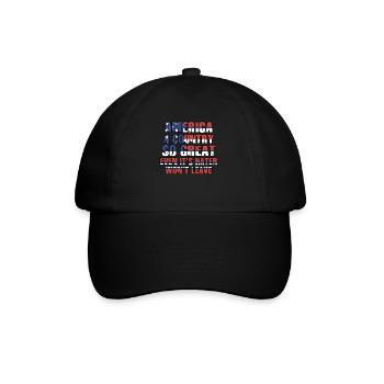 Amerika: Ein Land, das so großartig ist, dass die USA patriotisch sind - Baseballkappe - Schwarz/Schwarz - Vorne