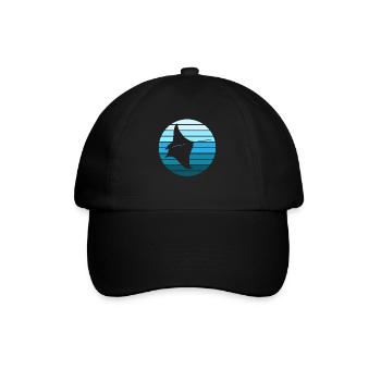 L’élégance de la raie manta dans l’océan - Casquette classique - noir/noir - Devant