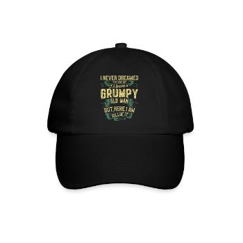 Grumpy Old Man Rentner Vatertag Großvater Geschenk - Baseballkappe - Schwarz/Schwarz - Vorne