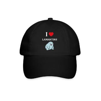 Drôle bébé minimaliste simple petit lamantin - Casquette classique - noir/noir - Devant