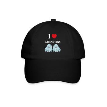Drôle bébé minimaliste simple petit lamantin - Casquette classique - noir/noir - Devant