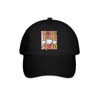 Birthday Squad - Celebrate with Your Crew Funny Ca - Baseball Cap - black/black - Front