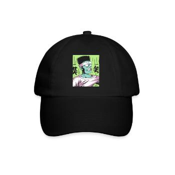 CArtoon Strong Japanese Anime for Weebs - Baseball Cap - black/black - Front