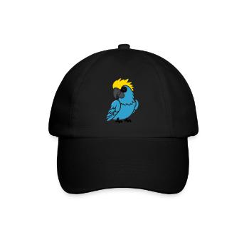 Humor kleiner Papagei - Baseballkappe - Schwarz/Schwarz - Vorne