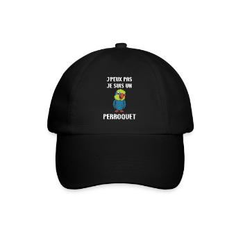 Humour petit perroquet - Casquette classique - noir/noir - Devant