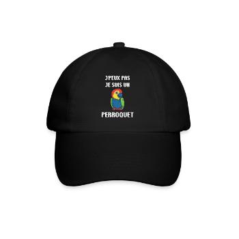 Humour petit perroquet - Casquette classique - noir/noir - Devant