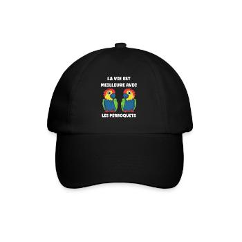 Humour petit perroquet - Casquette classique - noir/noir - Devant