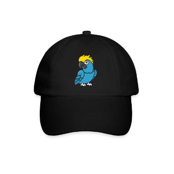 Humor kleiner Papagei - Baseballkappe - Schwarz/Schwarz - Vorne