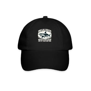 Megalodon Territory Alert | Ocean Shark Diving - Baseball Cap - black/black - Front
