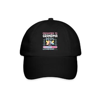 Oma 2024 werdende Oma 2024 Loading - Baseballkappe - Schwarz/Schwarz - Vorne