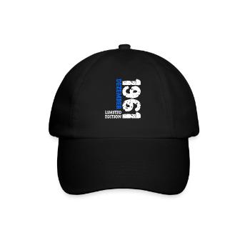 1961 Dezember Limited Edition 62. Geburtstag Deko - Baseballkappe - Schwarz/Schwarz - Vorne