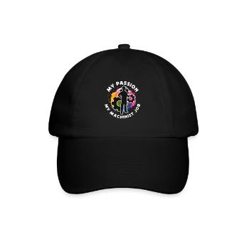 Machiniste Ma passion Mon métier de machiniste Opérateur CNC - Casquette classique - noir/noir - Devant