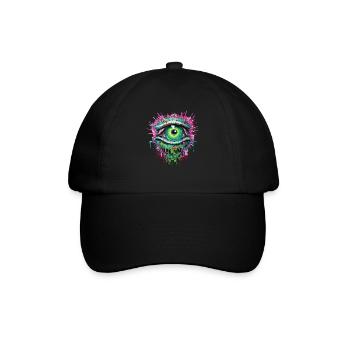 Psychedelic Eye Colorful LSD Drug Trip - Baseball Cap - black/black - Front
