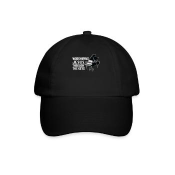 Pianiste chrétien Jésus Pianiste Musicien - Casquette classique - noir/noir - Devant