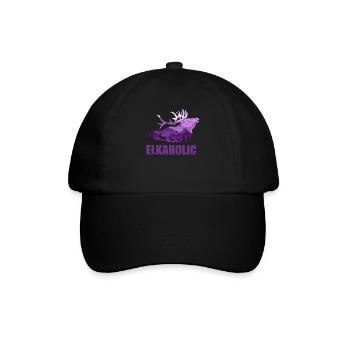 Elk Hunting Elkaholic Hunters - Baseball Cap - black/black - Front