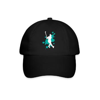 Kreative Farbspritzer Kunstexplosion - Baseballkappe - Schwarz/Schwarz - Vorne
