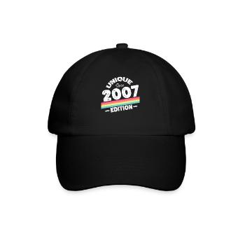 Unique depuis 2007 Edition Anniversaire Millésime 2007 - Casquette classique - noir/noir - Devant