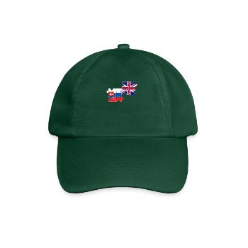 Slovakia UK Flag British Slovak - Baseball Cap - bottle green - Front