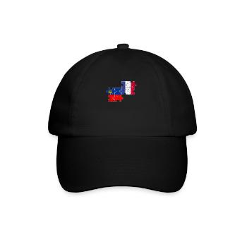 Liechtenstein France Vintage drapeau - Casquette classique - noir/noir - Devant